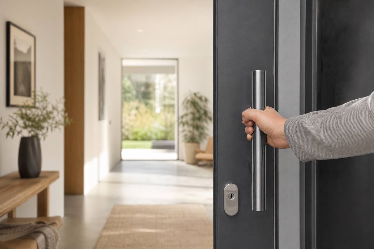 Individuelle Planung einer modernen Aluminium-Haustür nach Maß